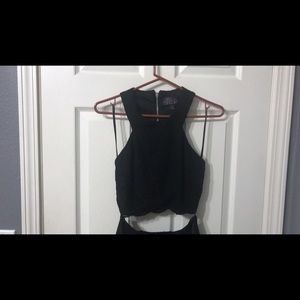Black Two Piece Prom Dress